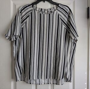 H&M Monochrome Striped  Women's Blouse Size 14